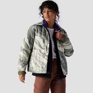NWT Backcountry Oakbury Print Synthetic Quilted Shirt Jacket - Women's size S